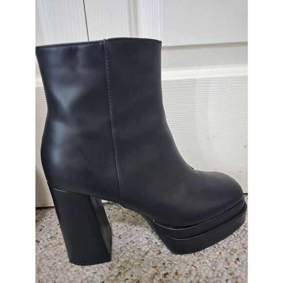 Natrix Chunky Heel Platform Ankle Boots Size 10 Sold By Sourpuss - Picture 7 of 11